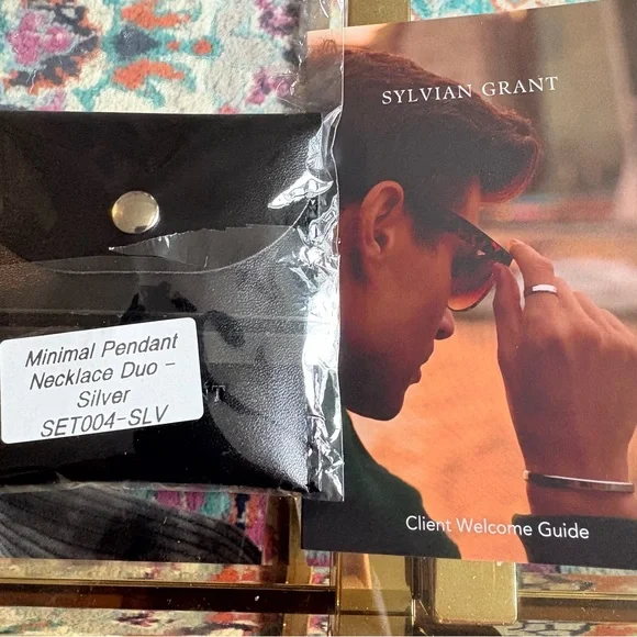 NEW Sylvian Grant minimal pendant necklace duo - Picture 9 of 9